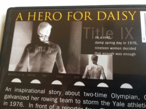 Female athletes stripped in a Yale administrator's office to protest inequitable treatment in violation of Title IX.